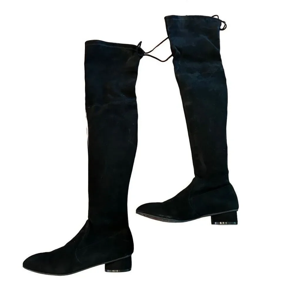 Stuart Weitzman Quebecland Boot in Black Suede- size 8.5